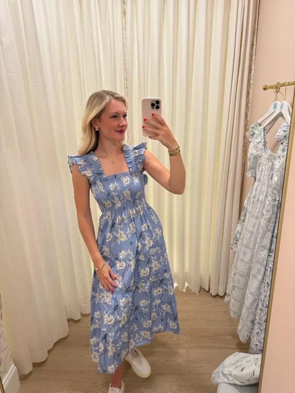 Hill House Ellie Nap Dress Blue Floral - Picture 2 of 5